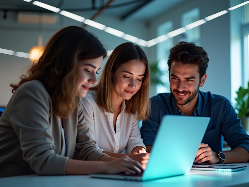 Professionisti che esplorano strumenti digitali